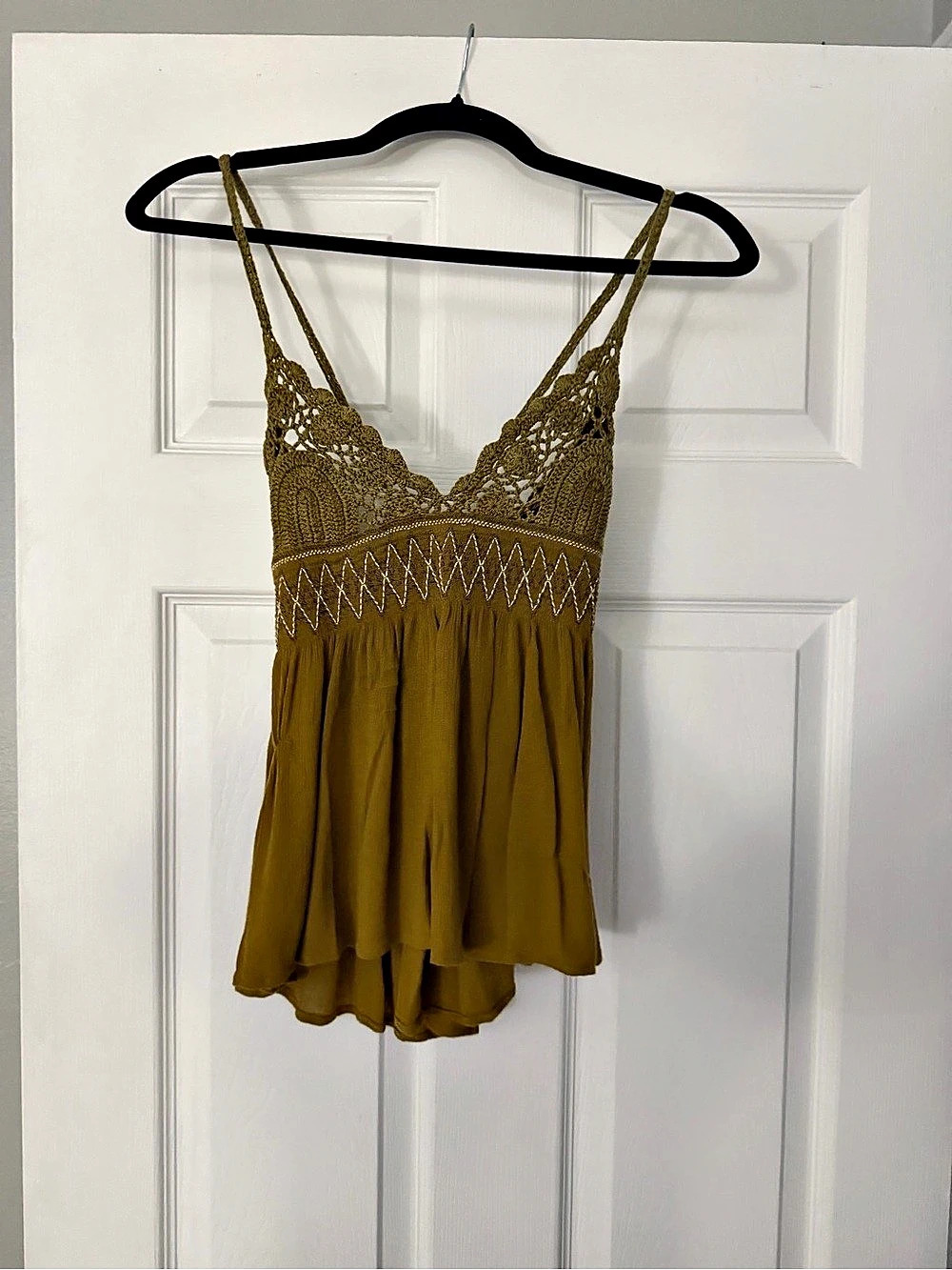 Free People Cami Olive Shirt